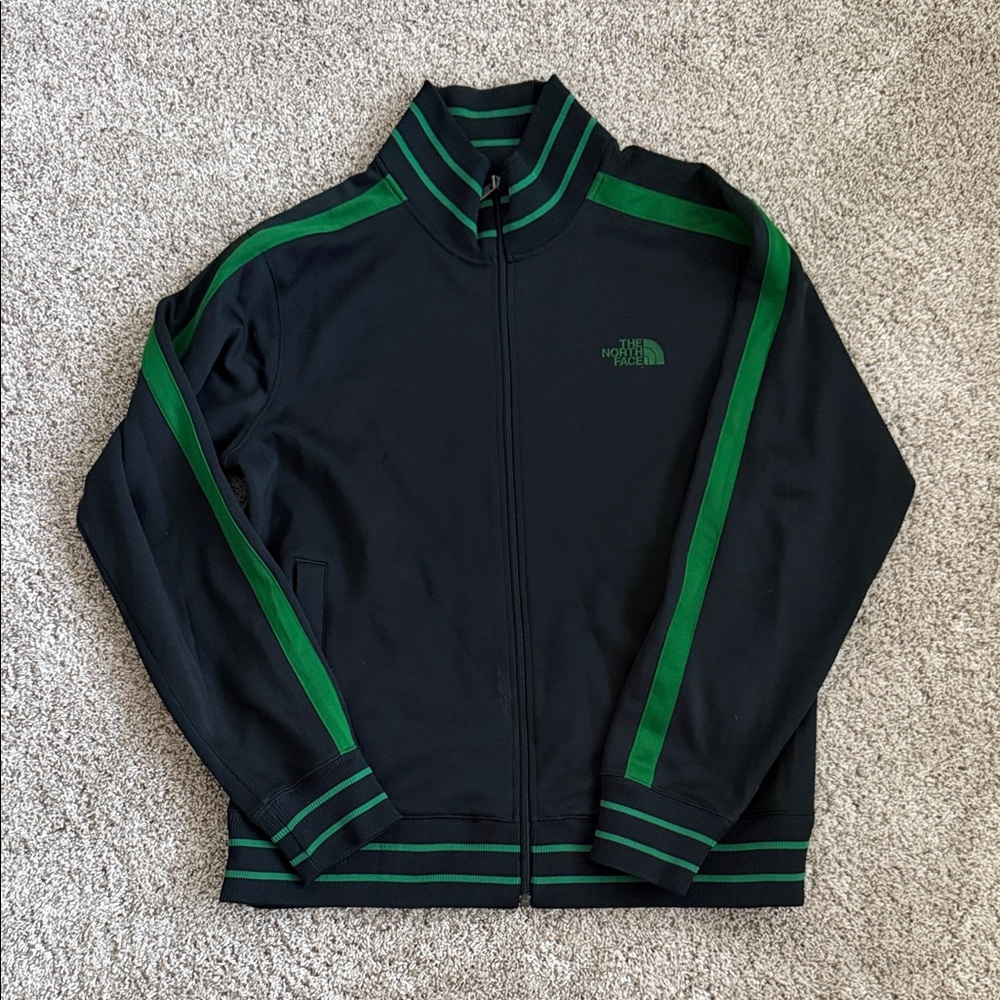 The North Face Black Jacket with Green Accents